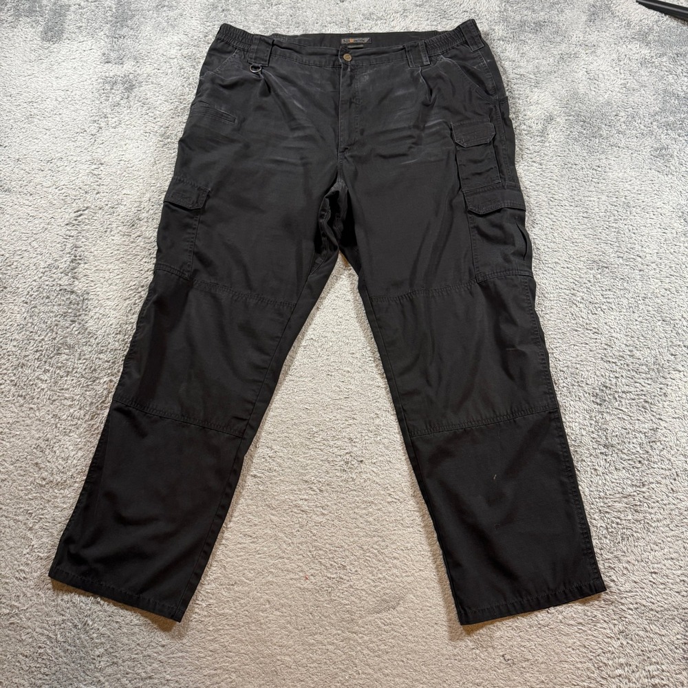 5.11 Tactical Mens Cargo Pants 42 Black Polyester Cotton Blend Multi Pocket